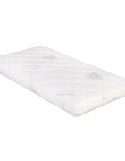YappyKids Saltea ortopedica pentru patut YappyMemory II din sisal cocos si spuma de memorie cu husa cu Aloe vera 120x60x9 cm alb