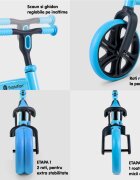 Yvolution Bicicleta copii fara pedale Y Velo Junior blue 9 inch roti duble spate varsta 18 luni-3 ani scaun si ghidon reglabile in inaltime greutatea maxima a copilului 20 kg