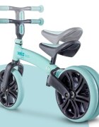 Yvolution Bicicleta copii fara pedale Y Velo Junior Eco green 9 inch roti duble spate varsta 18 luni-3 ani scaun si ghidon reglabile in inaltime greutatea maxima a copilului 20 kg
