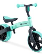 Yvolution Bicicleta copii fara pedale Y Velo Junior green 9 inch roti duble spate varsta 18 luni-3 ani scaun si ghidon reglabile in inaltime greutatea maxima a copilului 20 kg