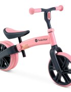 Yvolution Bicicleta copii fara pedale Y Velo Junior pink 9 inch roti duble spate varsta 18 luni-3 ani scaun si ghidon reglabile in inaltime greutatea maxima a copilului 20 kg