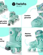 Yvolution Role ajustabile Twista Skates marime 23-28 green