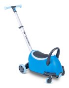 Yvolution Trotineta 5 in 1 Y Glider Luna blue cu spatiu depozitare roti luminoase greutate admisa 50 kg