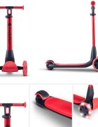Yvolution Trotineta 5 in 1 Y Glider Luna red cu spatiu depozitare roti luminoase greutate admisa 50 kg