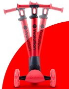 Yvolution Trotineta 5 in 1 Y Glider Luna red cu spatiu depozitare roti luminoase greutate admisa 50 kg