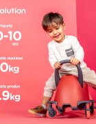 Yvolution Trotineta 5 in 1 Y Glider Luna red cu spatiu depozitare roti luminoase greutate admisa 50 kg
