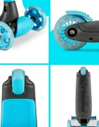Yvolution Trotineta cu 3 roti Y Glider kiwi blue roti Led ghidon reglabil greutate admisa 50 kg