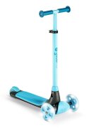 Yvolution Trotineta cu 3 roti Y Glider kiwi blue roti Led ghidon reglabil greutate admisa 50 kg
