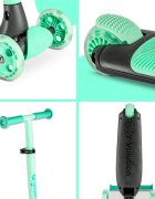 Yvolution Trotineta cu 3 roti Y Glider kiwi green roti Led ghidon reglabil greutate admisa 50 kg