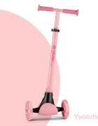 Yvolution Trotineta cu 3 roti Y Glider kiwi pink roti Led ghidon reglabil greutate admisa 50 kg