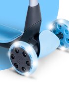 Yvolution Trotineta cu 3 roti Y Glider Nua blue pliabila roti Led ghidon reglabil greutate admisa 50 kg