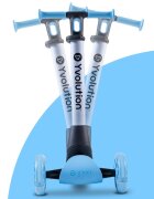Yvolution Trotineta cu 3 roti Y Glider Nua blue pliabila roti Led ghidon reglabil greutate admisa 50 kg
