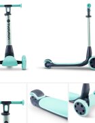 Yvolution Trotineta cu 3 roti Y Glider Nua green pliabila roti Led ghidon reglabil greutate admisa 50 kg