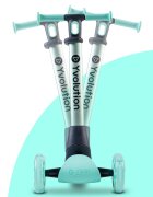 Yvolution Trotineta cu 3 roti Y Glider Nua green pliabila roti Led ghidon reglabil greutate admisa 50 kg