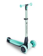 Yvolution Trotineta cu 3 roti Y Glider Nua green pliabila roti Led ghidon reglabil greutate admisa 50 kg