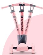Yvolution Trotineta cu 3 roti Y Glider Nua pink pliabila roti Led ghidon reglabil greutate admisa 50 kg