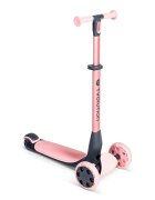 Yvolution Trotineta cu 3 roti Y Glider Nua pink pliabila roti Led ghidon reglabil greutate admisa 50 kg