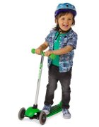 Yvolution Trotineta Glider Deluxe Green ghidon detasabil din aluminiu roti din cauciuc greutate suportata 20 kg varsta 2 ani+