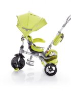 Zopa Tricicleta pentru copii Citigo Kiwi Green multifunctionala sezut reversibil spatar reglabil multiple pozitii suport picioare copertina extensibila varsta 10 luni+