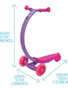 Zycom Trotineta Zipster Mov cu roti led greutate suportata 65 kg varsta 3 ani +
