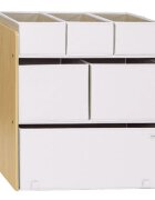 3 Sprouts Organizator din material reciclat pentru jucarii Crem