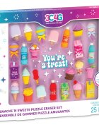 3C4G Set guma de sters Snack and Sweets 25 piese