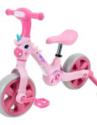 Action One Bicicleta 2 in 1 cu roti ajutatoare si pedale detasabile Roz