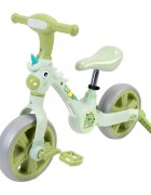 Action One Bicicleta 2 in 1 cu roti ajutatoare si pedale detasabile Verde