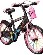 Action One Bicicleta cu roti ajutatoare si bidon pentru apa Cameleon II 14 inch Roz