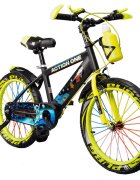 Action One Bicicleta cu roti ajutatoare si bidon pentru apa Cameleon II 14 inch Verde Neon
