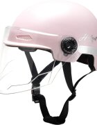 Action One Casca de protectie cu viziera Jump reglabila Roz