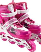 Action One Role reglabile Power Sport roti luminoase din silicon sina aluminiu S (31-34) Roz