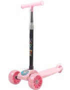 Action One Trotineta copii Balance Big Wheels Cu roti luminoase si late Roz