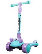 Action One Trotineta cu platforma si roti luminoase Happy Crab Blue