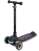 Action One Trotineta pliabila Dots cu lumina frontala muzica si roti luminoase Negru