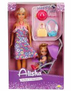 Alisha Set de joaca papusa Mama si fiica in excursie