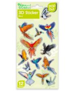Avenir Abtibilduri 3D Natural Creation Pop Out Pasari 12 bucati