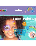 Avenir Set de pictura faciala cu sabloane Curcubeu si stele