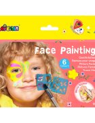 Avenir Set de pictura faciala cu sabloane Flori si fluturi