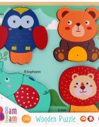 BamBam Puzzle de lemn Animale salbatice