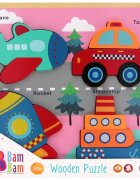 BamBam Puzzle de lemn Vehicule