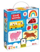 Banana Panda Puzzle educativ Primele Cuvinte 18 piese