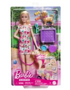 Barbie Papusa cu 2 catelusi si accesorii HTK37