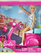 Barbie Papusa cu scooter GBK85