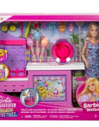 Barbie Set de joaca cu papusa Malibu Mysteries Beach Detectives Cotton Candy JFV67