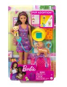 Barbie Set de joaca cu papusa Pup Adoption HKD86