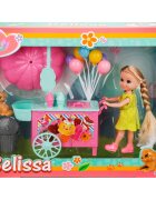 Belissa Set de joaca papusa Caruciorul de inghetata Roz