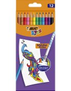 Bic Creioane colorate cu guma de sters Evolution Illusion 12 culori