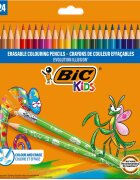 Bic Creioane colorate cu guma de sters Evolution Illusion 24 culori