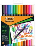 Bic Set 12 markere de colorat cu dublu varf Intensity